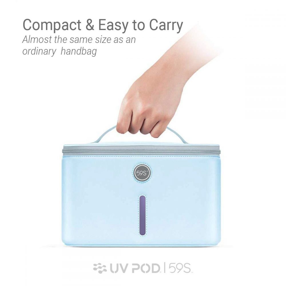 Portable UV-C Sterilizer Bag for Personal Items, Mobile Phones, Masks, Keys, Cash, Hygiene Kit & Salon Make-up Sanitizer