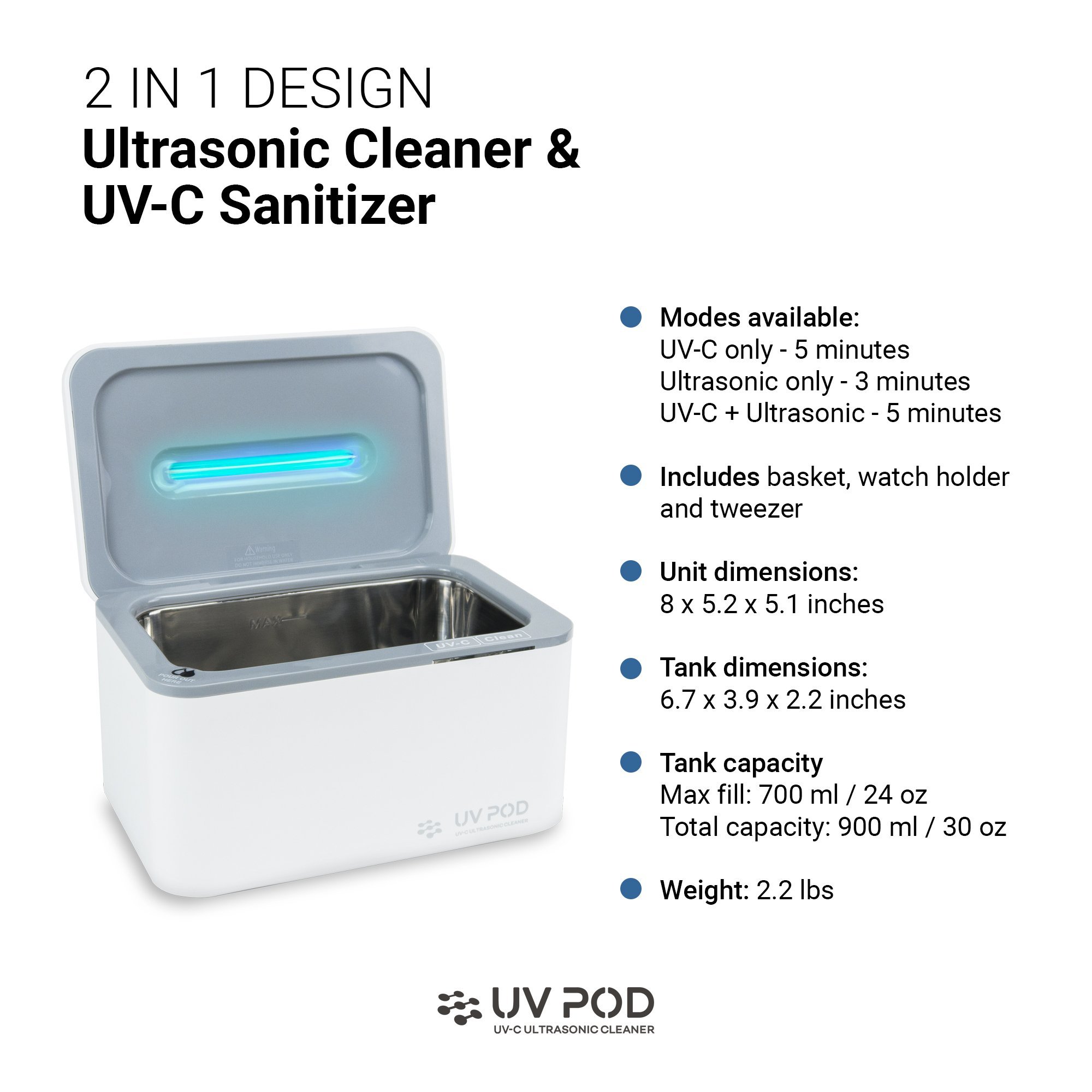 UV-C Ultrasonic Cleaner + Sanitizer - 1.2 Liters – Sper Scientific Direct