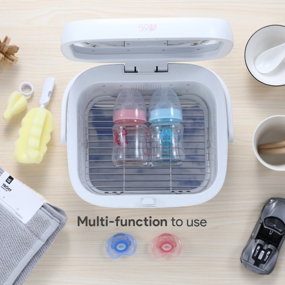 Multi-Purpose UV-C Sterilizer Box for Baby Bottles, Mobile Phones, Salon Make-up & Nail Tools Sanitizer - Blue