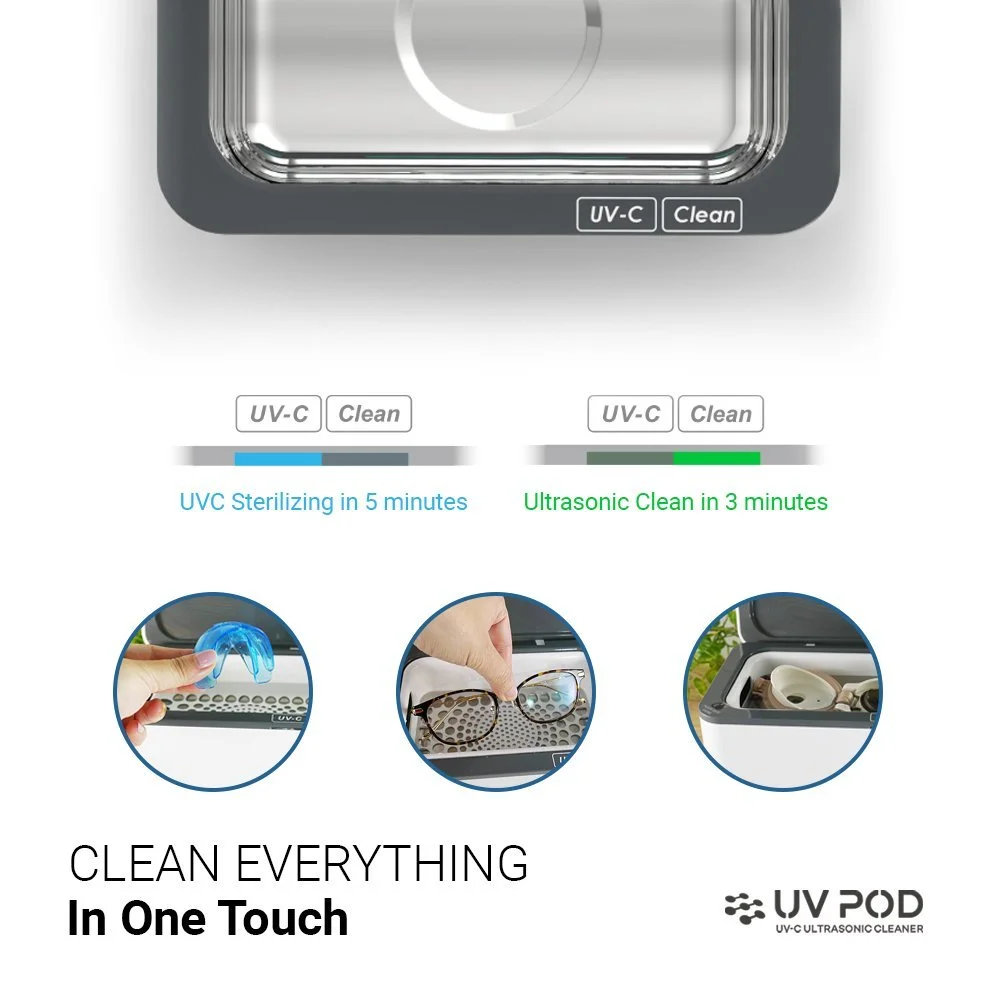 Ultrasonic Cleaner & UV Light Sanitizer (Black Version) - Image 5
